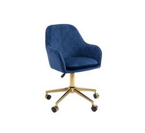 Silla Escritorio Lux Felpa Pedestal Dorado