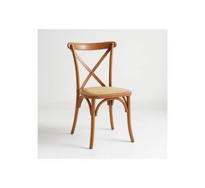 Silla Crossback Madera Rattan Natural