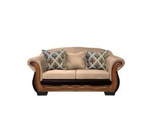 Sofá Con Resorte Estructural 3 Personas Búfalo Chenille+PU X