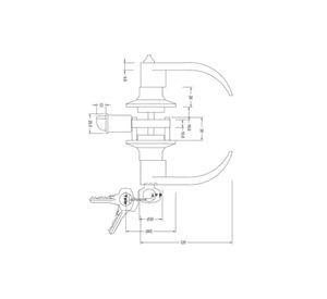 CERRADURA YALE TUBULAR Y815 OFICINA/DORMITORIO NIQUEL SATINADO(125611)