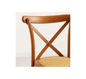 Silla Crossback Madera Rattan Natural