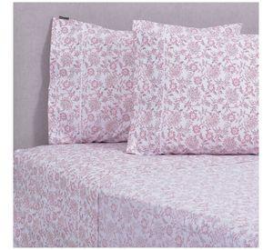 Sabana Estampada  180 h  King rosada flower boho