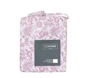 Sabana Estampada  180 h  King rosada flower boho