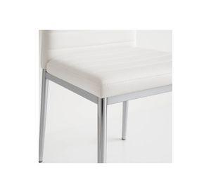 Pack de 2 Sillas Acolchadas Dining Liana con patas cromadas - Blancas
