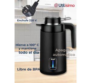 Termo Hervidor Eléctrico Acero Inoxidable 2 Litros Negro