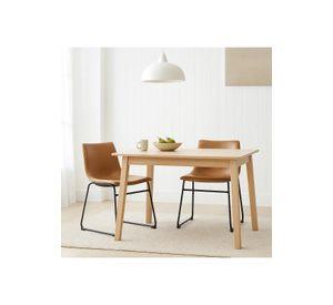 Pack de 2 Sillas Burgos de Comedor o Living de Cuero Sintético y Metal Industrial