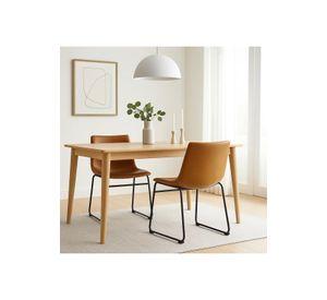 Pack de 2 Sillas Burgos de Comedor o Living de Cuero Sintético y Metal Industrial