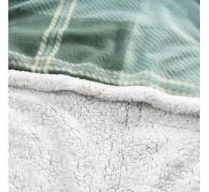 Frazada Polar-Sherpa Est. 2 P Tartan Verde