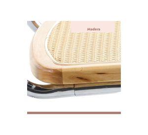 Comedor Mesa redonda de vidrio Cross 120cm + 5 Sillas Breuer madera