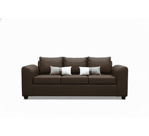 sofa  3 cuerpos chocolate fancy hogar