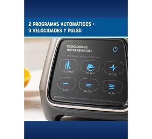 Licuadora Oster® programas automáticos con tecnología reversible,vaso BLend-N-Go BLSTPYG1312XBG