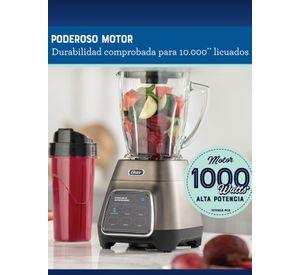 Licuadora Oster® programas automáticos con tecnología reversible,vaso BLend-N-Go BLSTPYG1312XBG