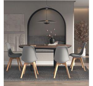 PACK 4 SILLAS DE COMEDOR TULIP ASIENTOS ACOLCHADOS