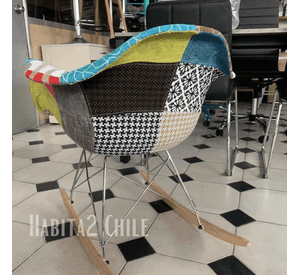 MECEDORA SILLA ROCKING ASIENTO PATCH CHENILLE