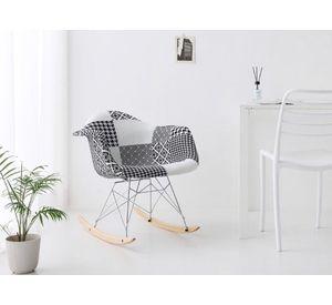 MECEDORA SILLA ROCKING ASIENTO PATCH CHENILLE