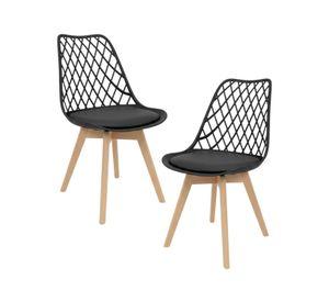 Pack 2 Sillas Tulip Mesh Acolchadas Ecocuero