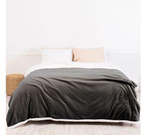 Frazada Polar-Sherpa Lisa 2 P Gris1 N
