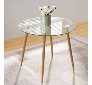 MESA DE COMEDOR 6 PUESTOS REDONDA MINIMALISTA 120CM