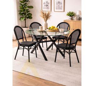 Mesa de Vidrio Redonda X Black 120 cm