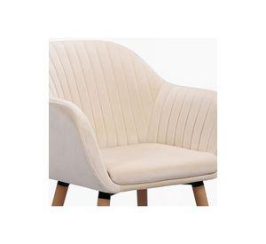 Pack de 4 Butacas Sitial Poltrona Diamante Terciopelo Acolchado - Beige