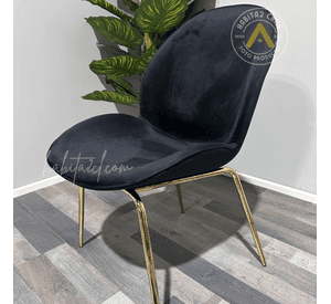 SILLAS PARA COMEDOR ASIENTO BERLIN TERCIOPELO PATAS DORADAS