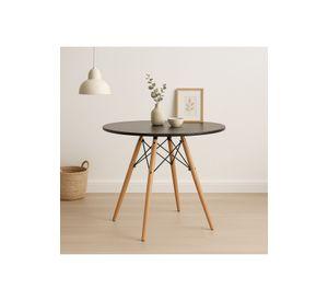 Mesa de Comedor Eames 80cm redonda - Negra