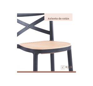 Pack de 4 Taburetes Crossback Danubio - Negros