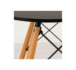 Mesa de Comedor Eames 80cm redonda - Negra