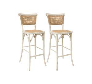 Pack 2 Taburetes de Madera y Yute 66 cm Greta