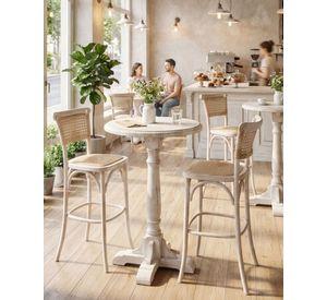 Pack 2 Taburetes de Madera y Yute 66 cm Greta