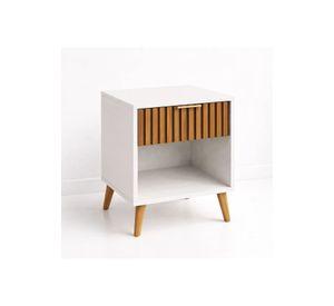 Velador Toulouse Blanco / Madera
