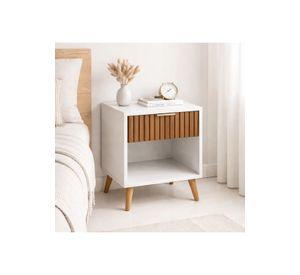 Velador Toulouse Blanco / Madera