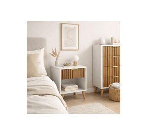 Velador Toulouse Blanco / Madera