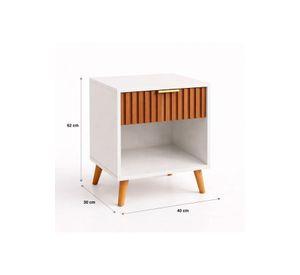 Velador Toulouse Blanco / Madera