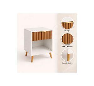 Velador Toulouse Blanco / Madera