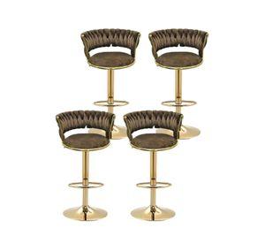 PACK 4 TABURETE ELEGANTE QUEEN BASE DORADA