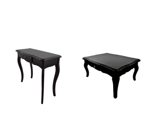 Combo Mesa de Centro y Arrimo Normando Negro