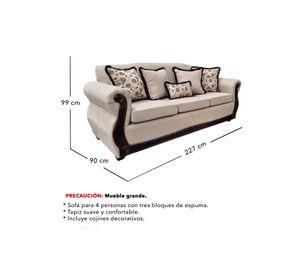 Sofá Con Resorte Estructural 4 Cuerpos Gran Santi Chenille