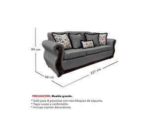 Sofá Con Resorte Estructural 4 Cuerpos Gran Santi Chenille