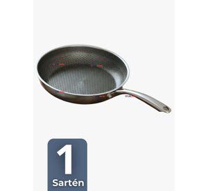 Sartén Acero Inoxidable Antiadherente 28cm Para Freír Saltear