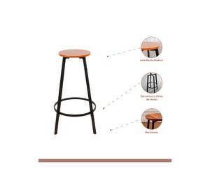 Pack de 4 Pisos taburete de bar elipse industrial