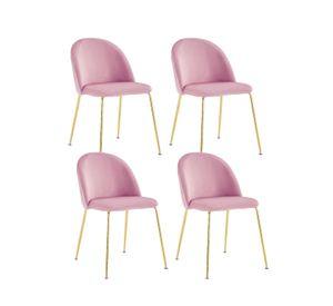 PACK 4 SILLAS O SITIALES GOLD II PARA COMEDOR ACOLCHADA CON PATAS DORADAS Y UN ELEGANTE DISEÑO