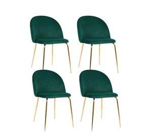 PACK 4 SILLAS O SITIALES GOLD II PARA COMEDOR ACOLCHADA CON PATAS DORADAS Y UN ELEGANTE DISEÑO