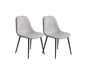 Pack 2 Sillas de Comedor Gamuza Black Murcia