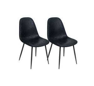 Pack 2 Sillas de Comedor Gamuza Black Murcia
