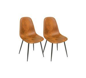 Pack 2 Sillas de Comedor Gamuza Black Murcia
