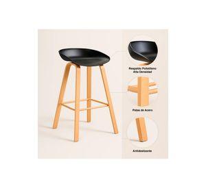 Pack de 2 Taburetes Piso Bar Nordic - Negro
