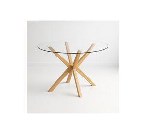 Mesa de comedor redonda de vidrio Cross 120cm