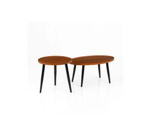 Set de Mesas de Centro Nido - Diseño Moderno de Madera y Metal