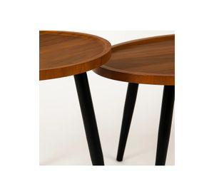Set de Mesas de Centro Nido - Diseño Moderno de Madera y Metal